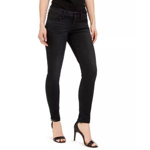 GUESS Power Skinny Low Rise Black Jeans